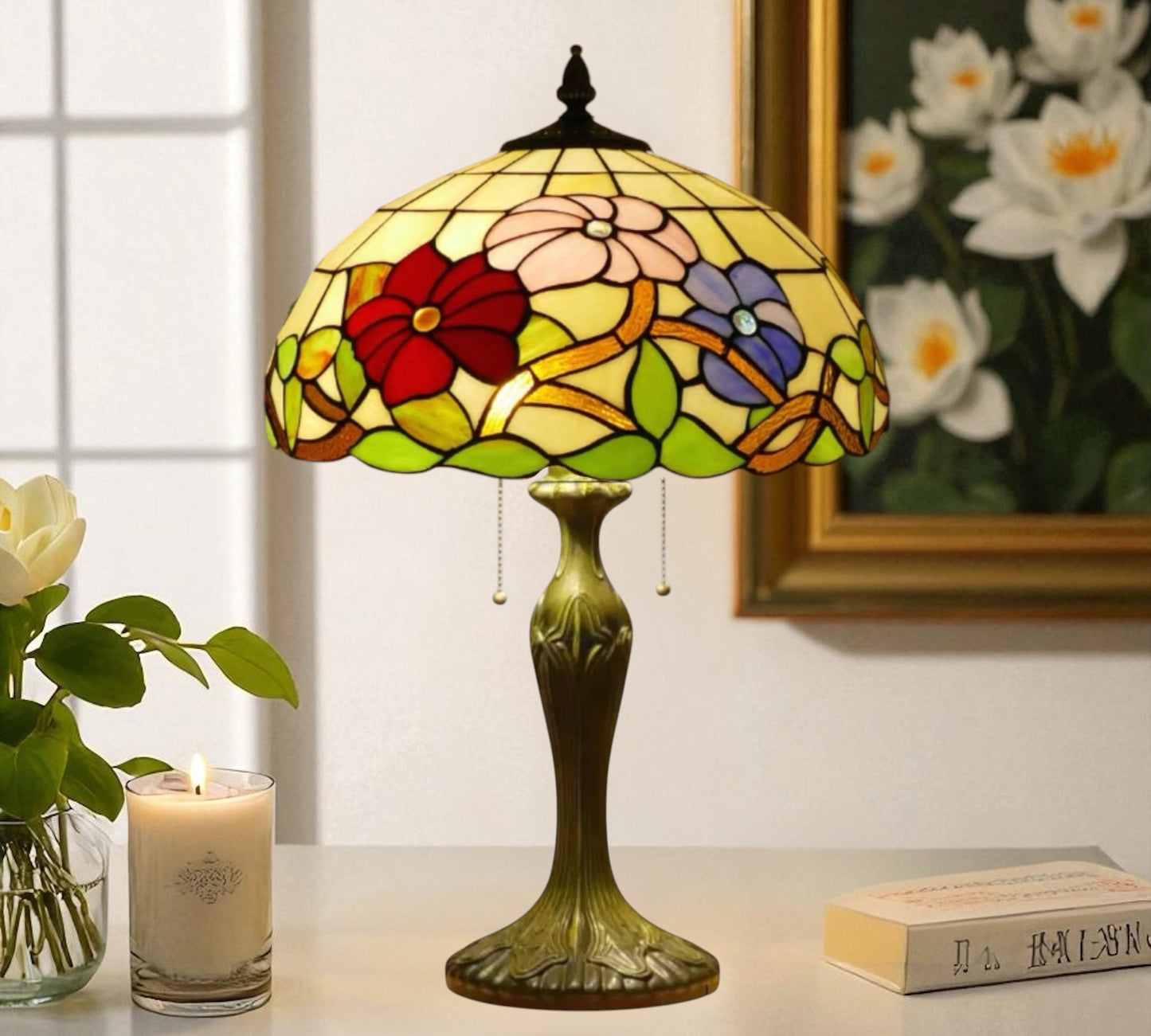 CDH 16" Tiffany Table Lamp 40cm Shade (11002T)