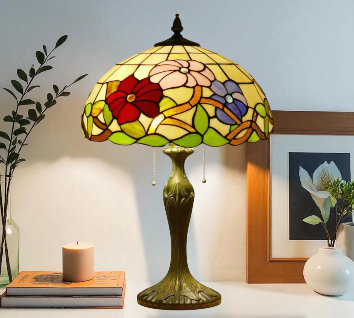 CDH 16" Tiffany Table Lamp 40cm Shade (11002T)