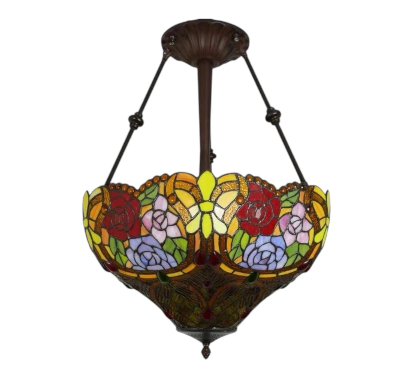 CDH 18" XLARGE Tiffany Upright Lamp 46cm shade (19006CR)