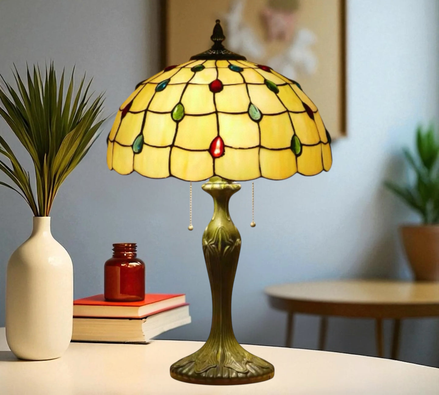 CDH 16" Tiffany Table Lamp 40cm Shade (12103L)