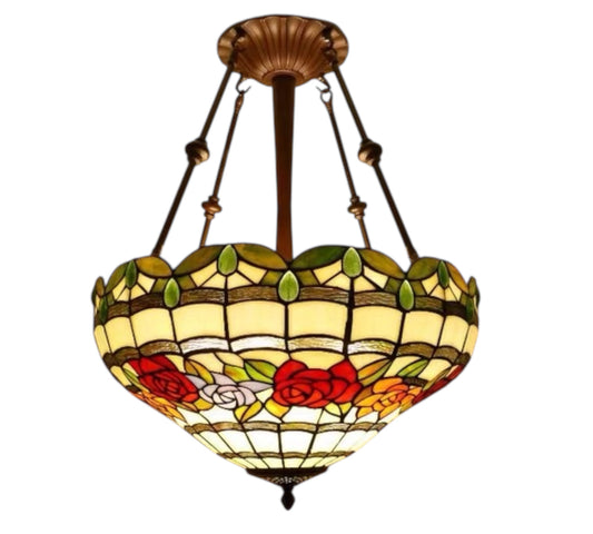 CDH 18" XLARGE Tiffany Pendant Lamp 46cm shade (19012CR)
