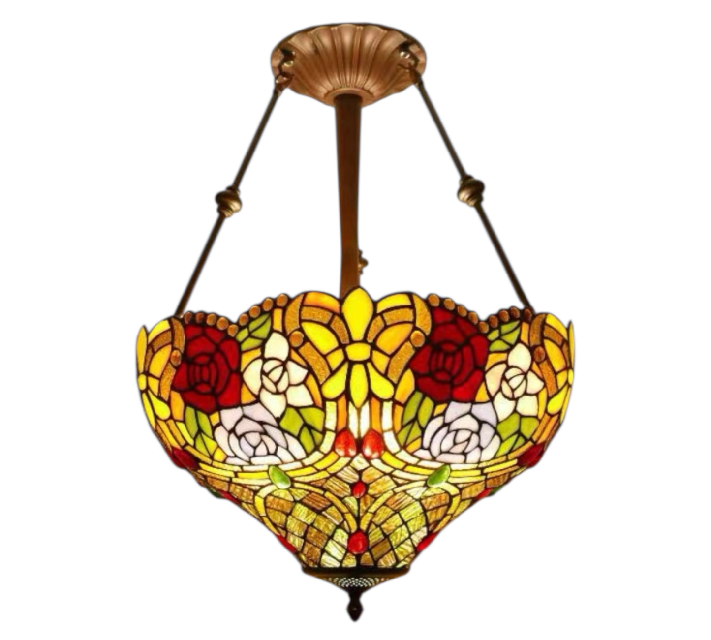 CDH 18" XLARGE Tiffany Upright Lamp 46cm shade (19006CR)
