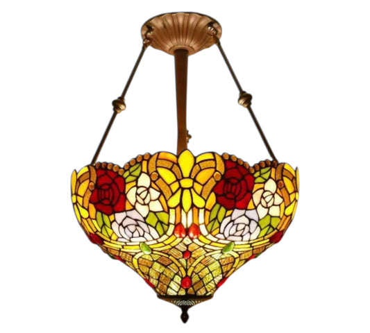 CDH 18" XLARGE Tiffany Pendant Lamp 46cm shade (19006CR)