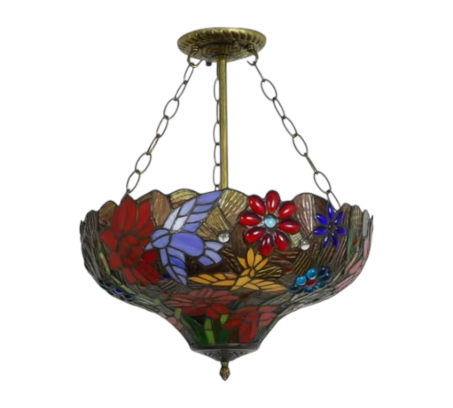 CDH 18" XLARGE Tiffany Upright Lamp 46cm shade (19013CR)