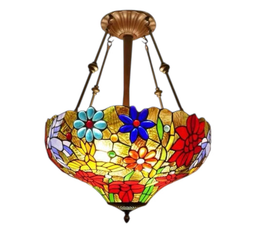 CDH 18" XLARGE Tiffany Pendant Lamp 46cm shade (19111CR)