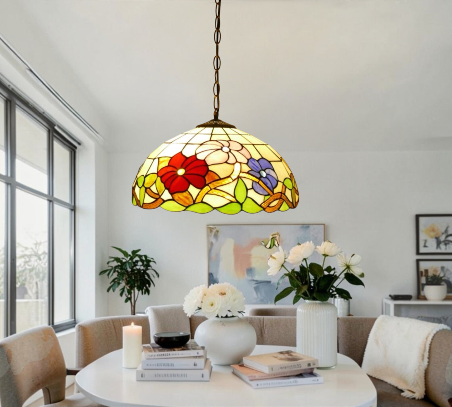 CDH 16" Tiffany Pendant Lamp 40cm shade (11002LTC)