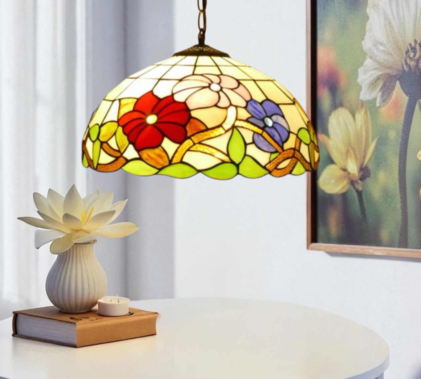 CDH 16" Tiffany Pendant Lamp 40cm shade (11002LTC)