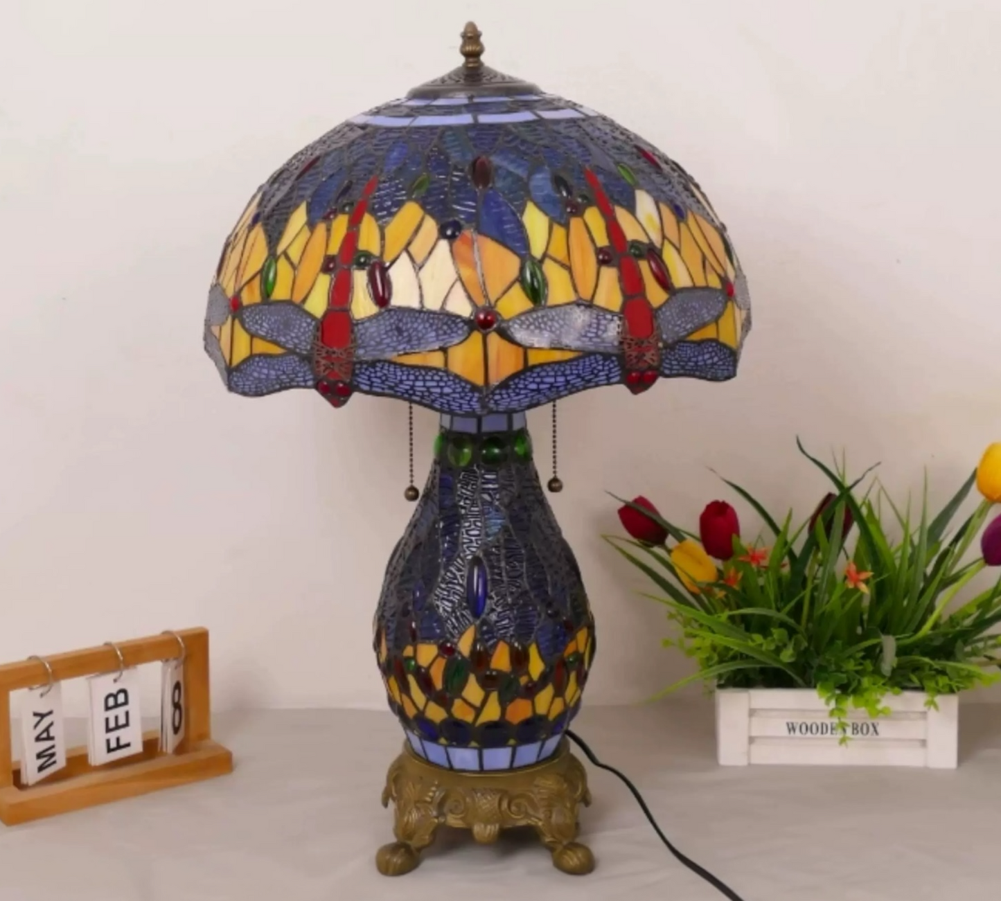 CDH 16" Tiffany Table Lamp 40cm Shade (15043D)