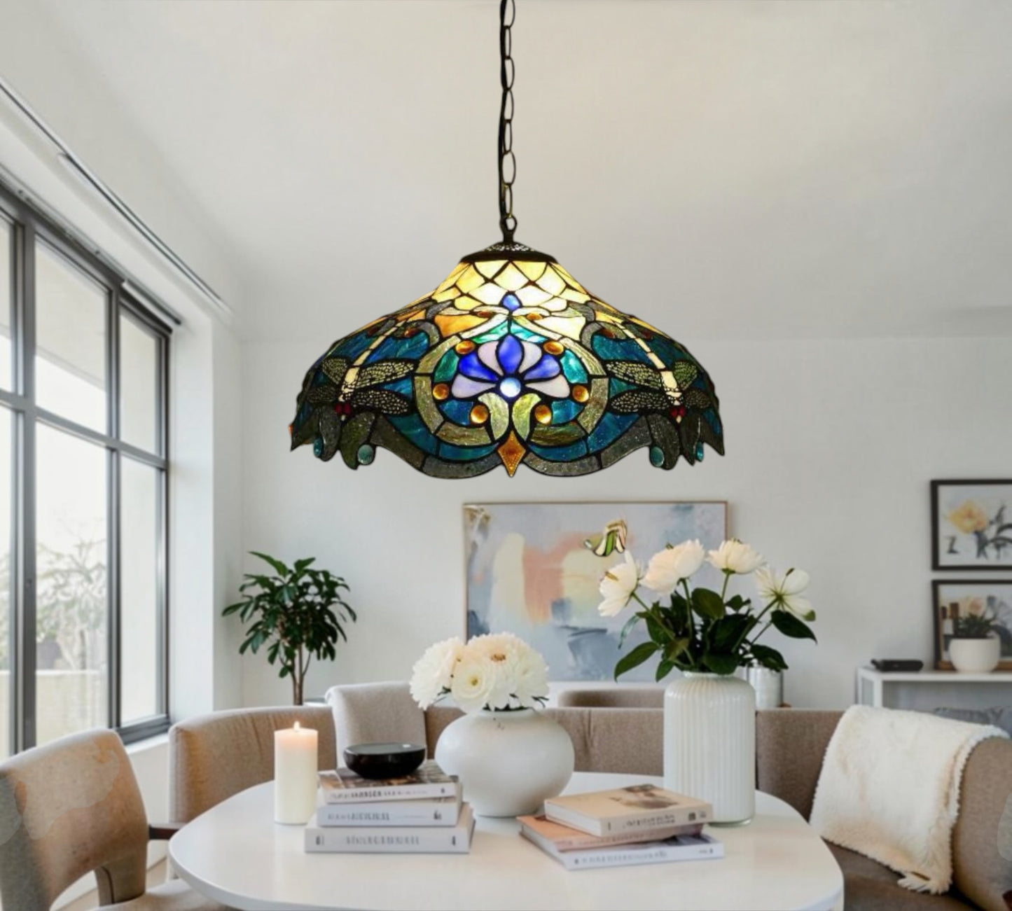 CDH 18” Tiffany Pendant Lamp 43cm shade (19097LC)
