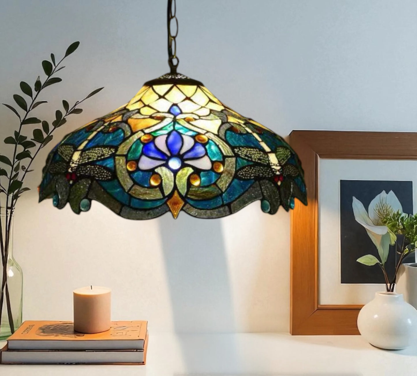 CDH 16" Tiffany Pendant Lamp 40cm shade (19097SC)