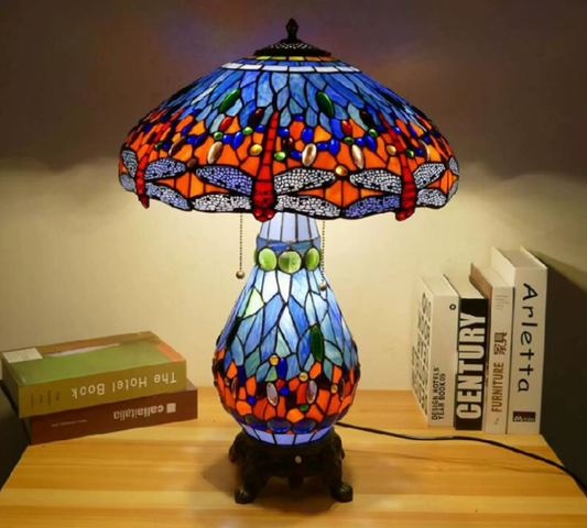 CDH 18" XLARGE Tiffany Mother-Daughter Vase Lamp 46cm Shade (19014D)