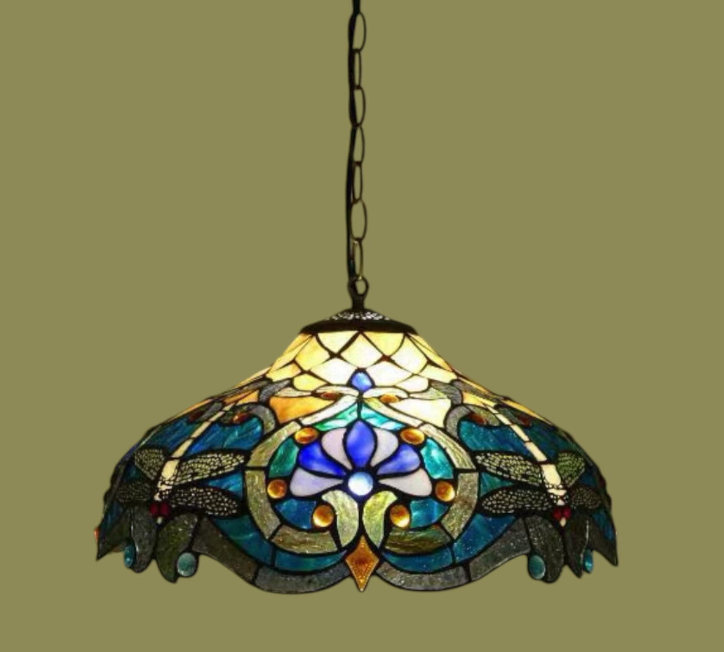 CDH 18” Tiffany Pendant Lamp 43cm shade (19097LC)
