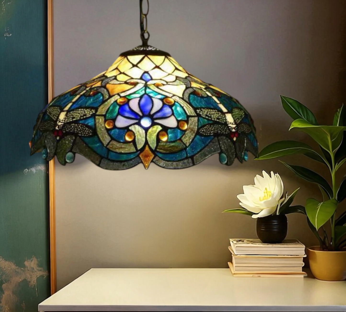 CDH 16" Tiffany Pendant Lamp 40cm shade (19097SC)