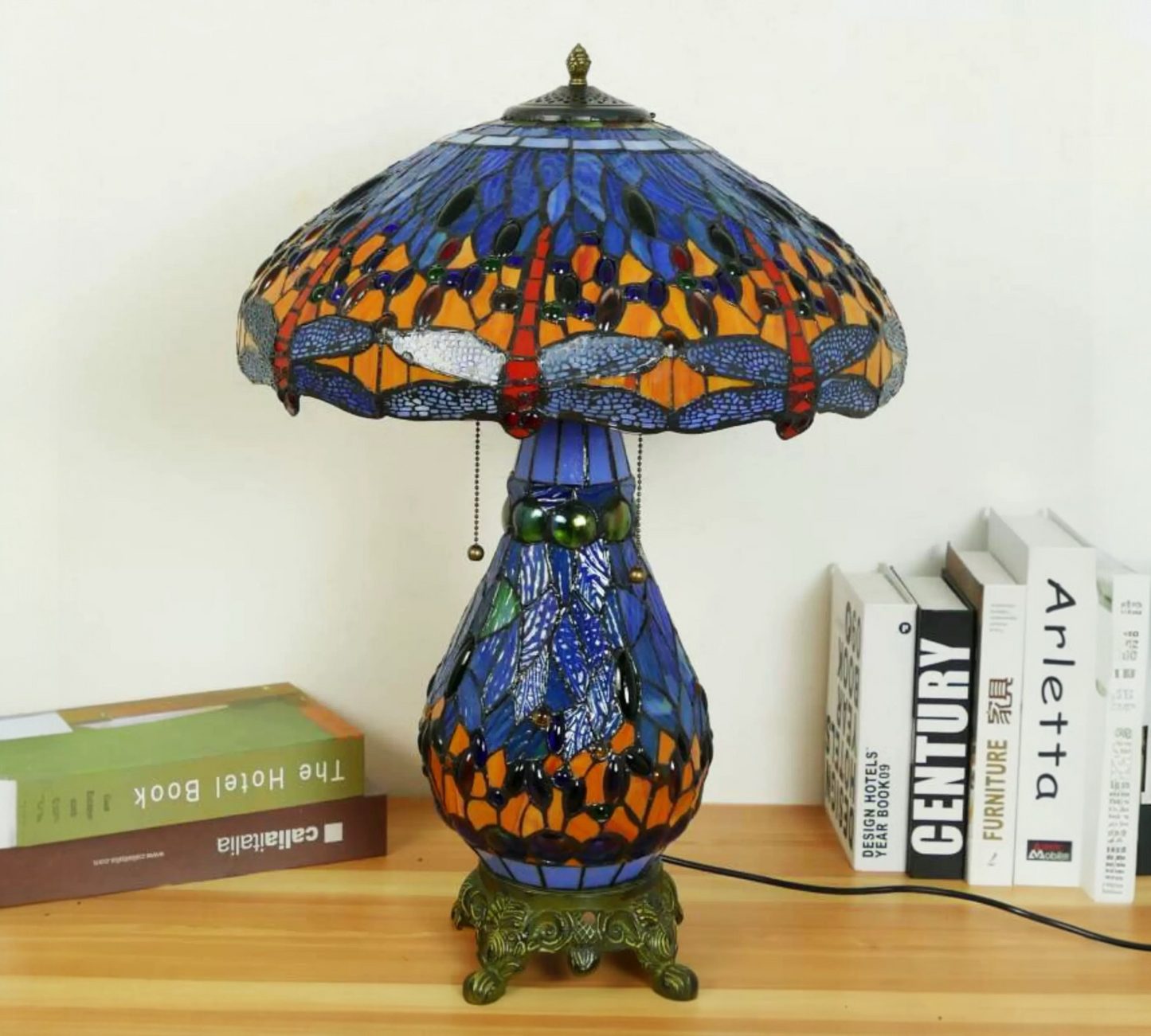CDH 18" XLARGE Tiffany Mother-Daughter Vase Lamp 46cm Shade (19014D)
