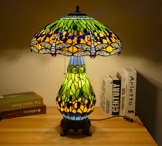 CDH 18" XLARGE Tiffany Mother-Daughter Vase Lamp 46cm Shade (19015D)