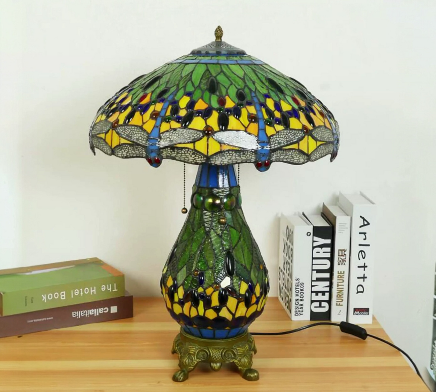 CDH 18" XLARGE Tiffany Mother-Daughter Vase Lamp 46cm Shade (19015D)