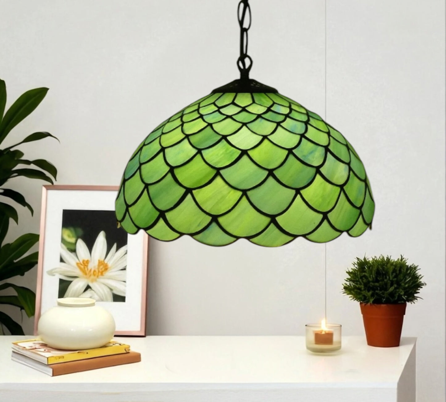 CDH 12" Tiffany Pendant Lamp 30cm shade (12801C)