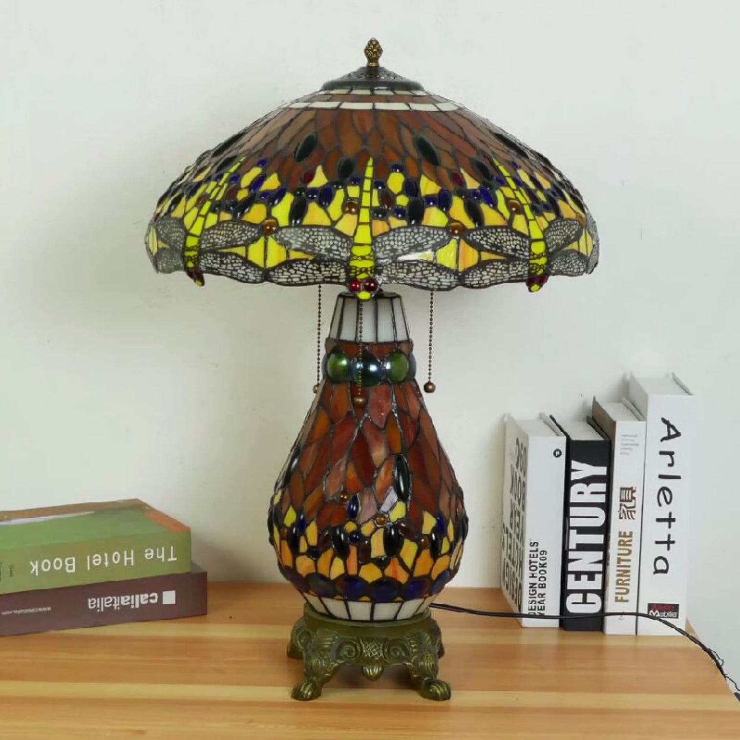 CDH 18" XLARGE Tiffany Mother-Daughter Vase Lamp 46cm Shade (19016D)
