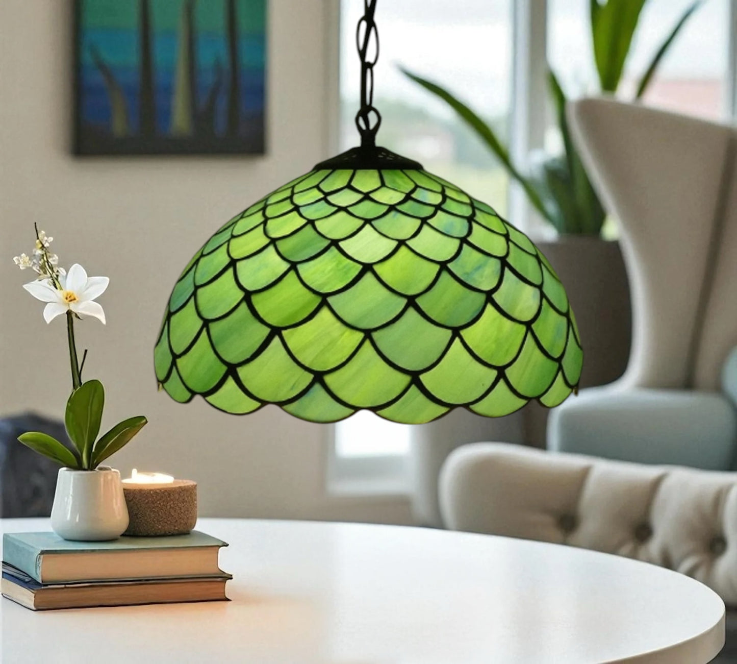 CDH 12" Tiffany Pendant Lamp 30cm shade (12801C)