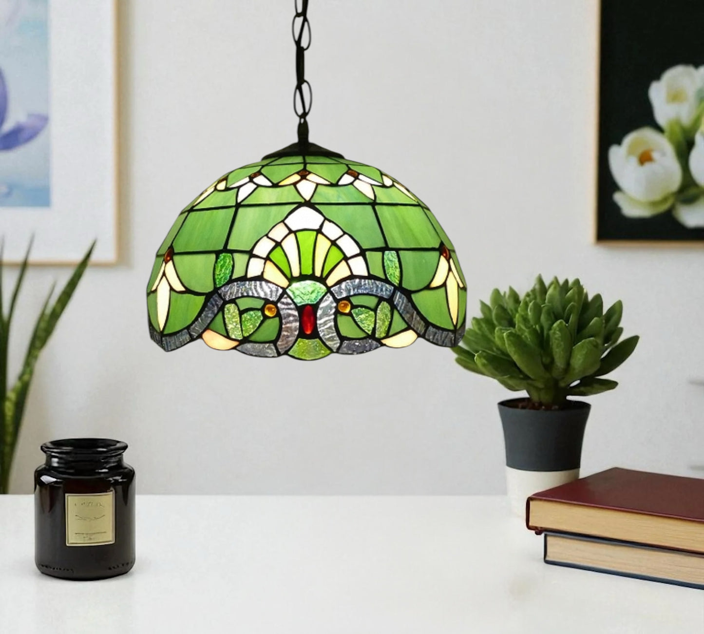 CDH 12" Tiffany Pendant Lamp 30cm shade (12802C)