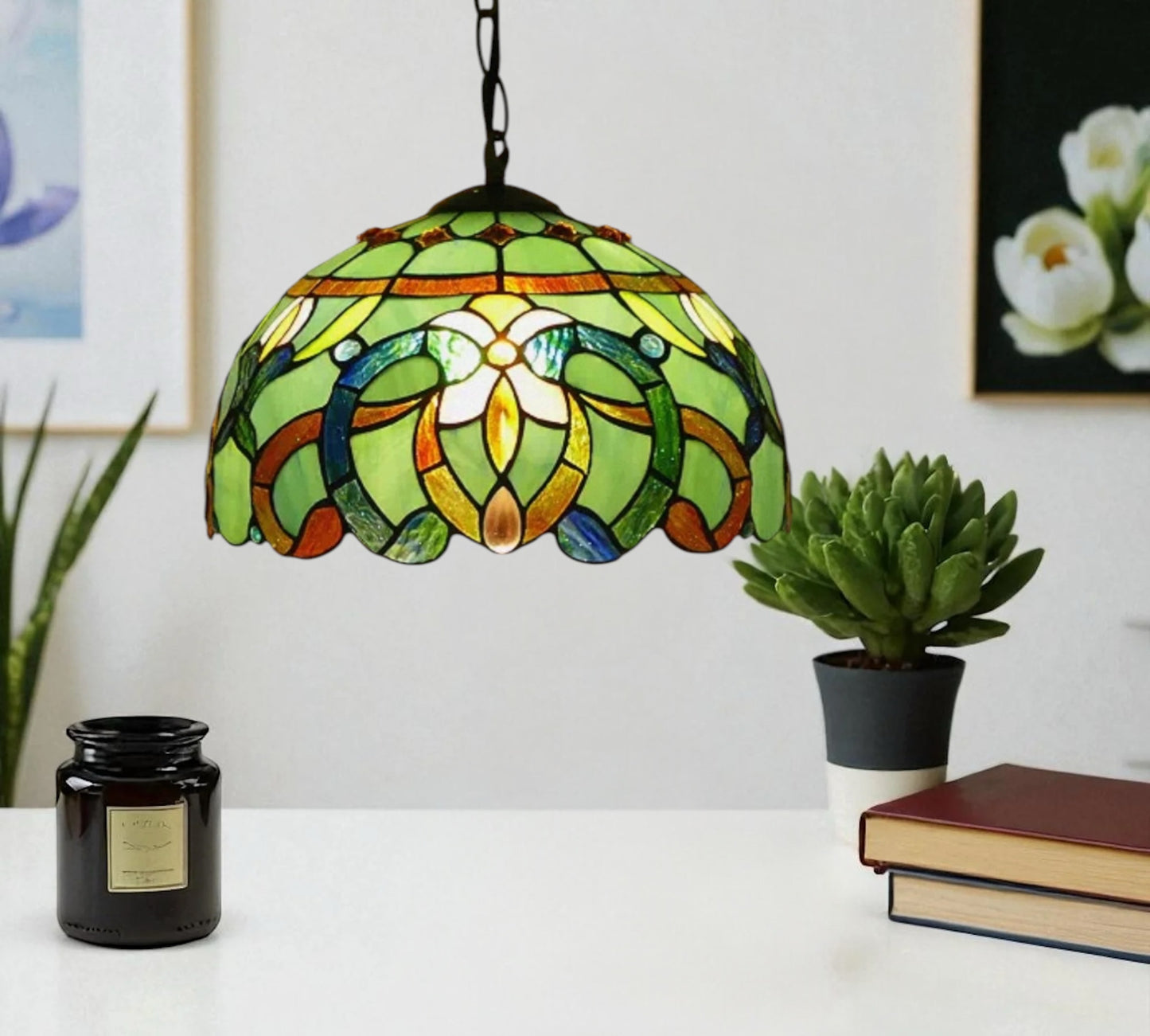 CDH 12" Tiffany Pendant Lamp 30cm shade (12803C)