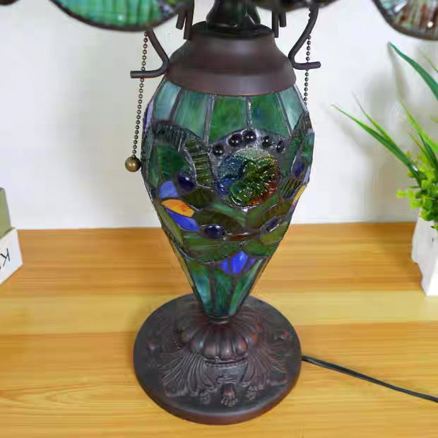 CDH 16" LARGE Tiffany Mother-Daughter Vase Lamp 40cm Shade (15080A)