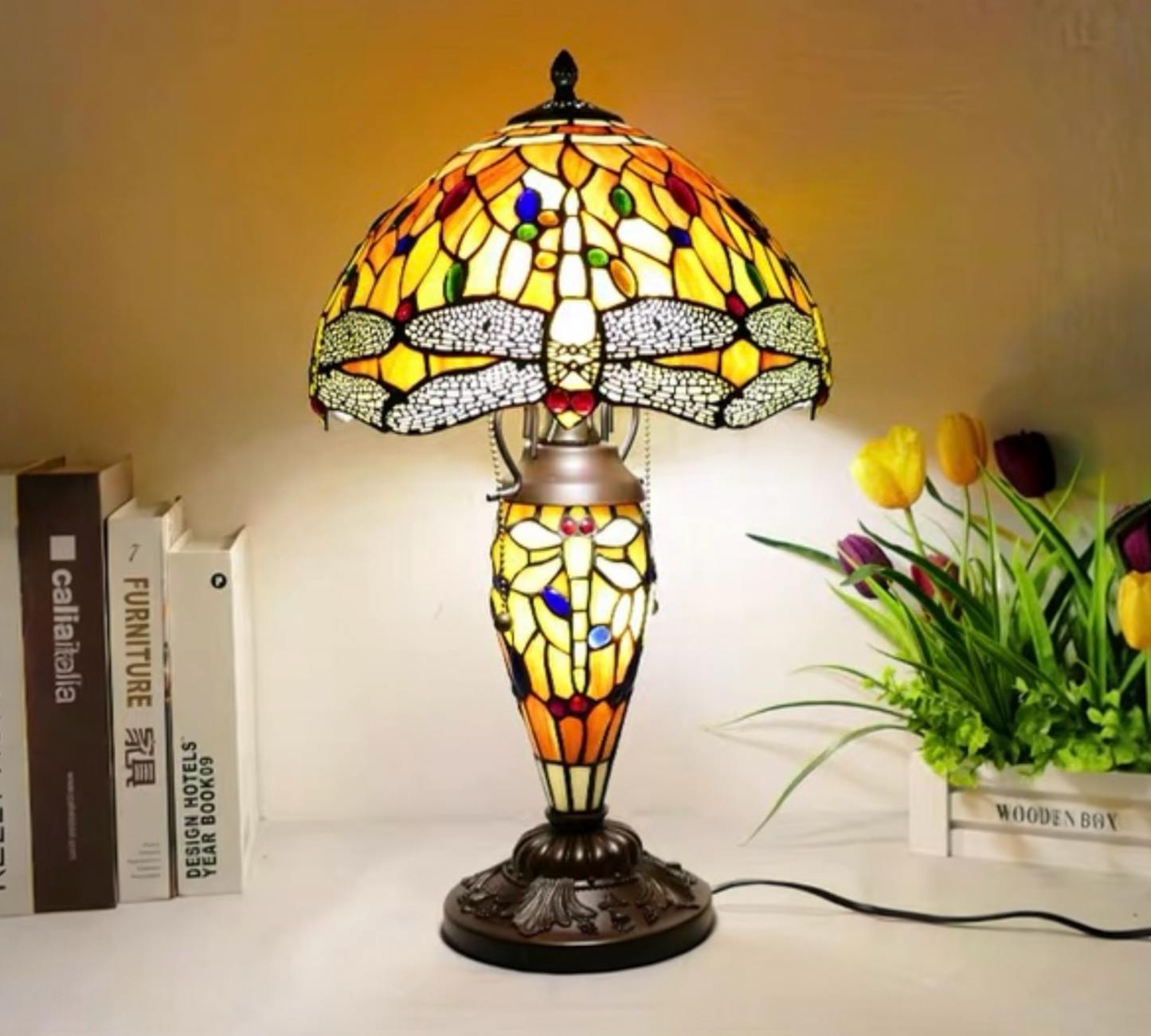 CDH 12" Tiffany Table Lamp with 30cm Shade (12076CS)