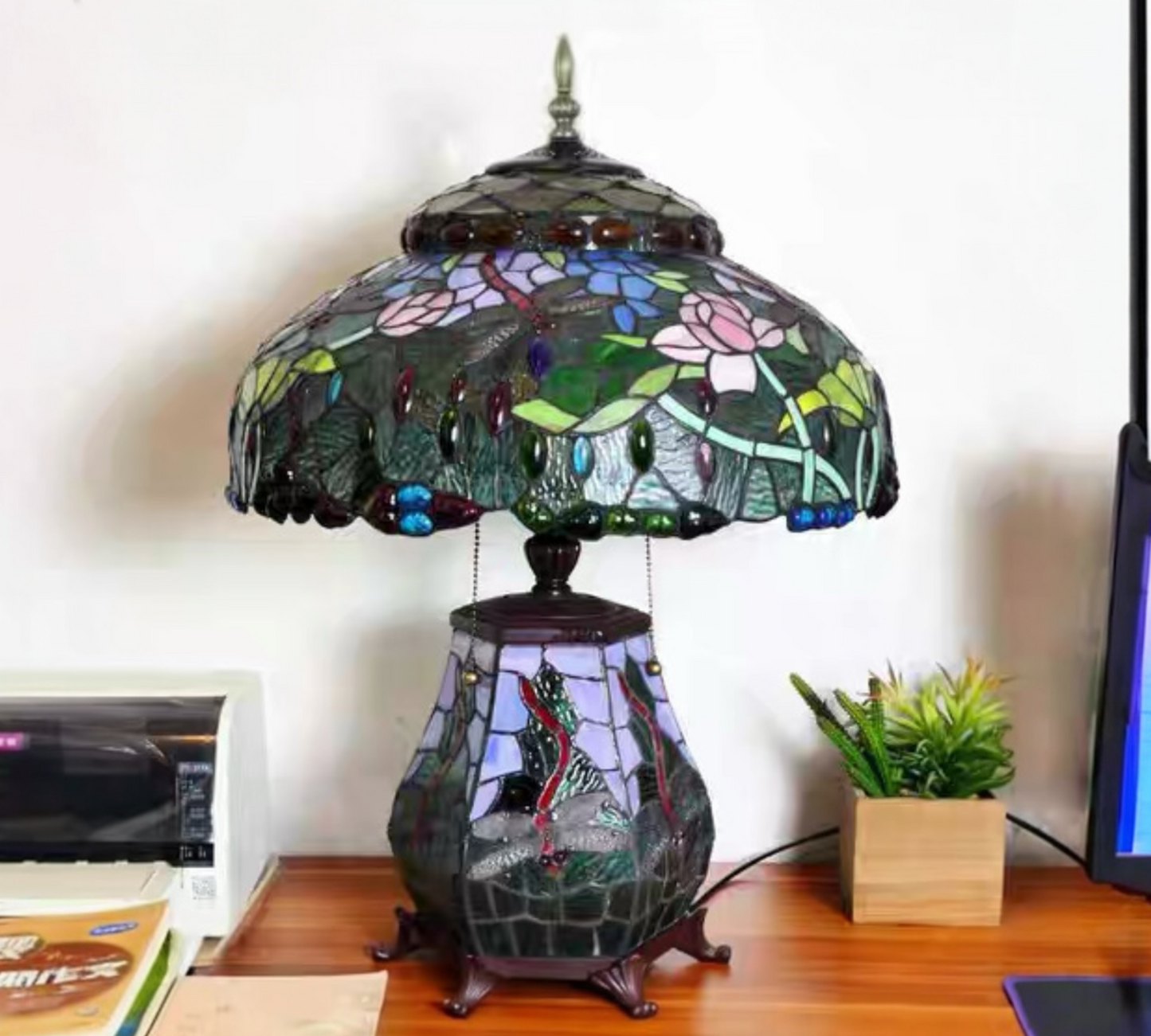 CDH 18" XLARGE Tiffany Table Lamp 46cm Shade (19003H)