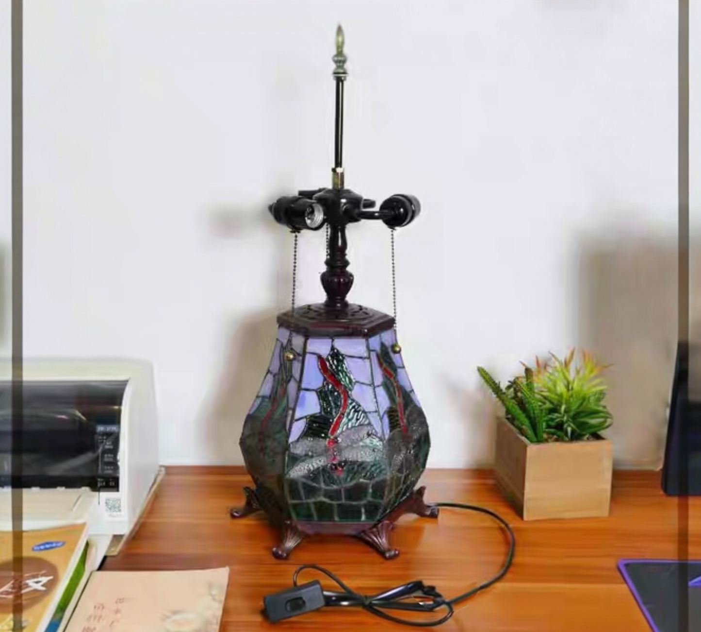 CDH 18" XLARGE Tiffany Table Lamp 46cm Shade (19003H)