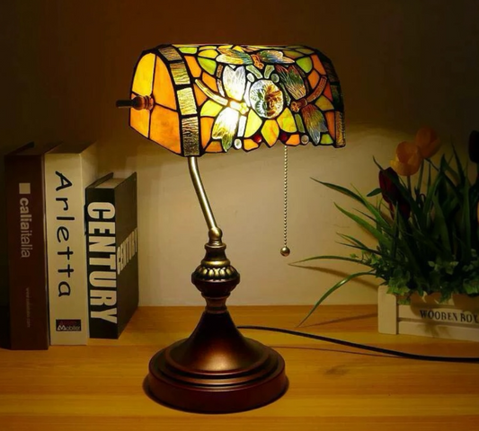 CDH Tiffany Reading Table Lamp with 26cm Shade (12048A)