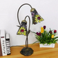 CDH LARGR Water Lily Flower Style Tiffany Table Lamp (12034F)
