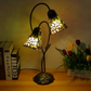 CDH LARGR Water Lily Flower Style Tiffany Table Lamp (12034G)