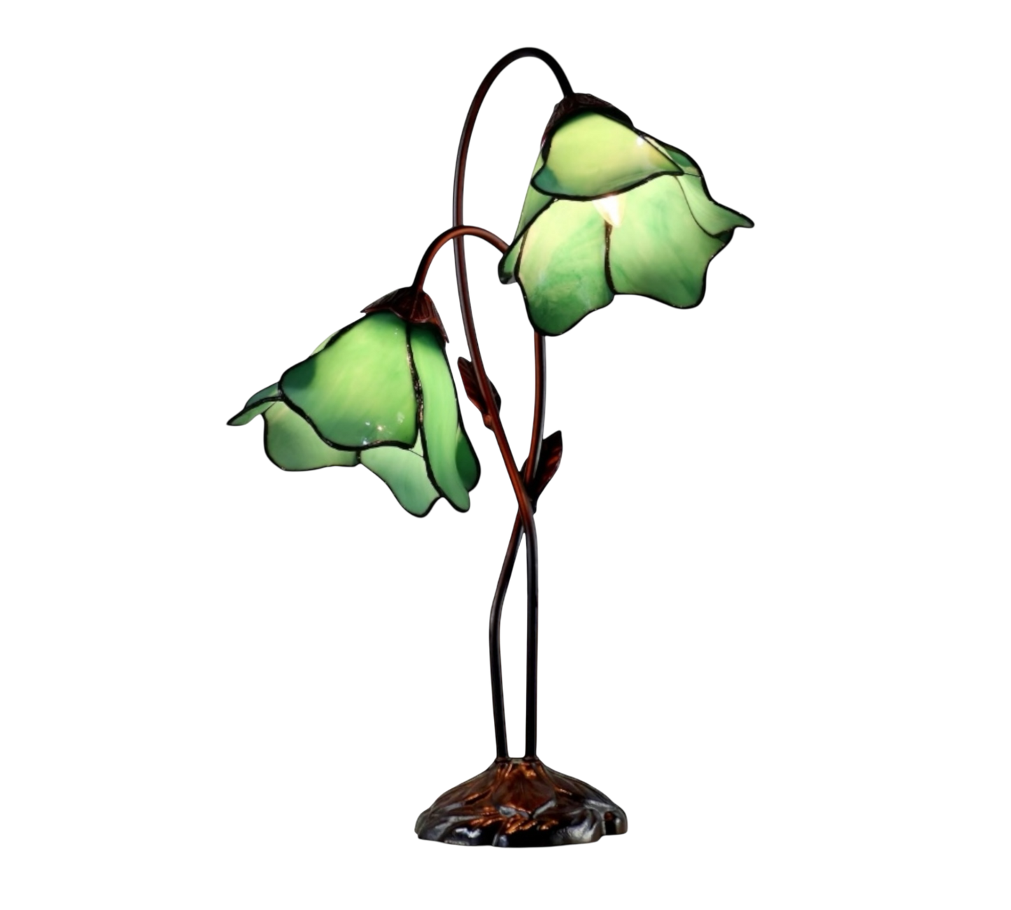 CDH LARGR Water Lily Flower Style Tiffany Table Lamp (12034C)