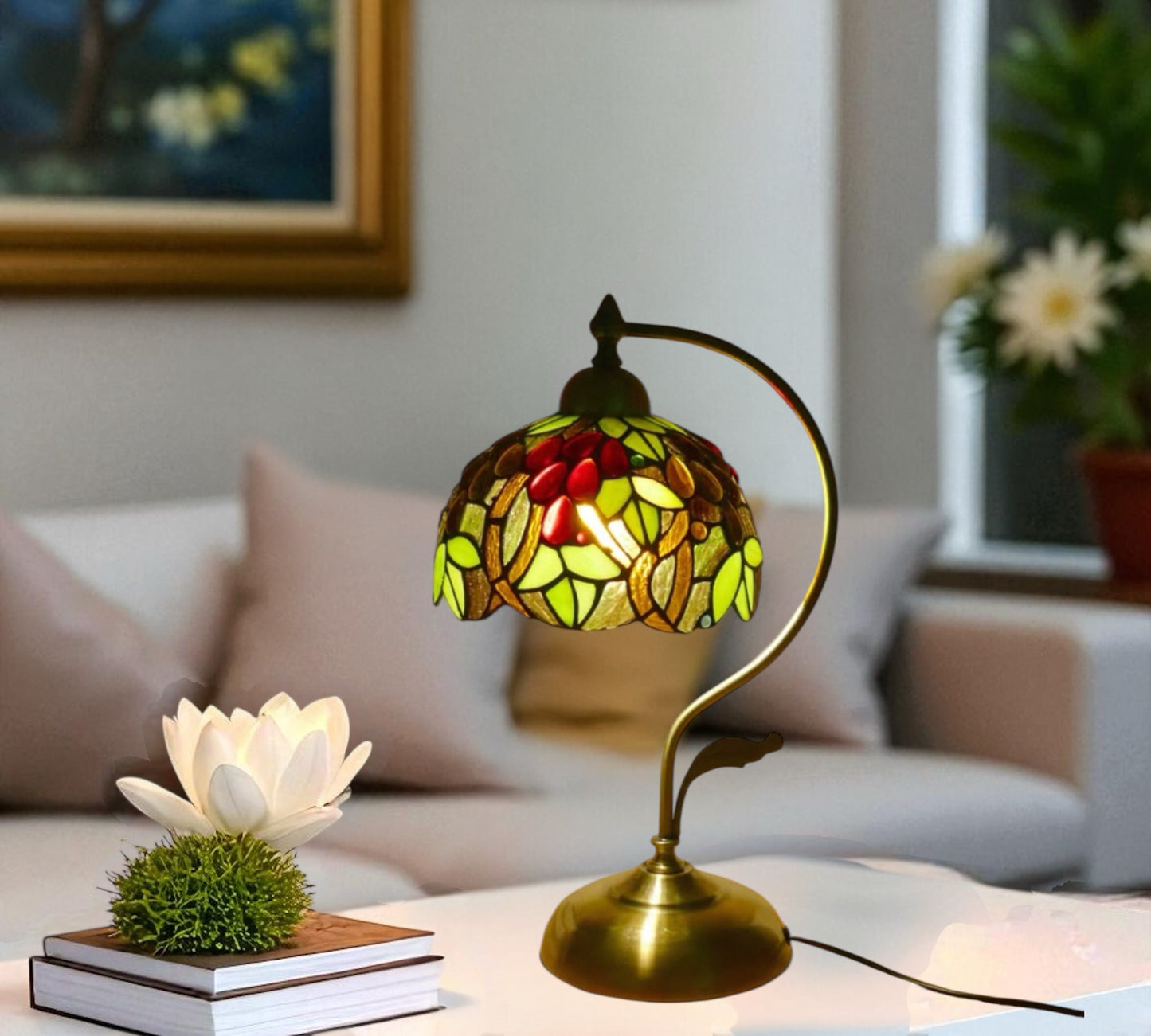 CDH Tiffany Table Lamp with 20cm Shade (15001M)