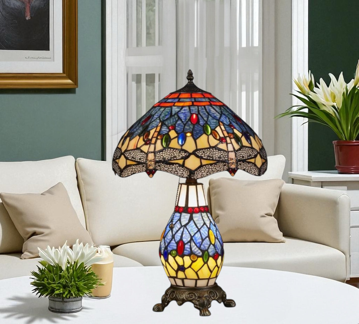 CDH 12" Tiffany Table Lamp (12076B)