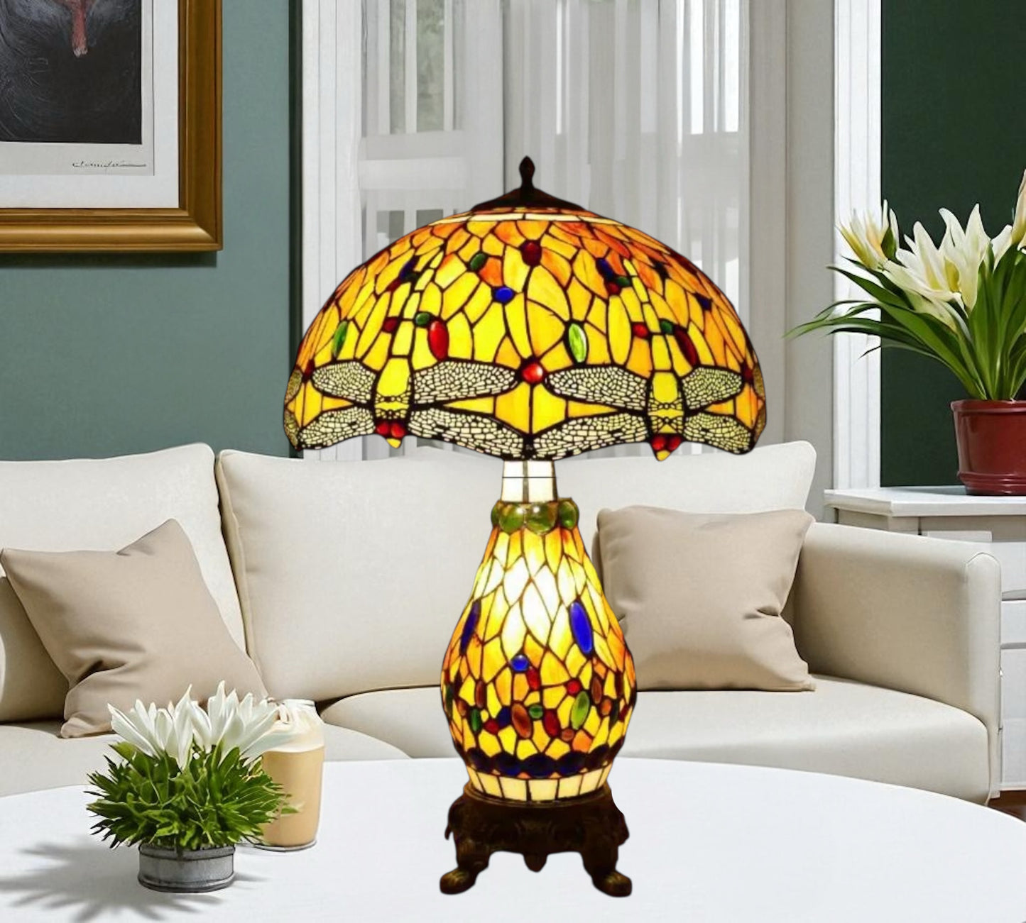 CDH 12" Tiffany Table Lamp with 30cm Shade (12076C)