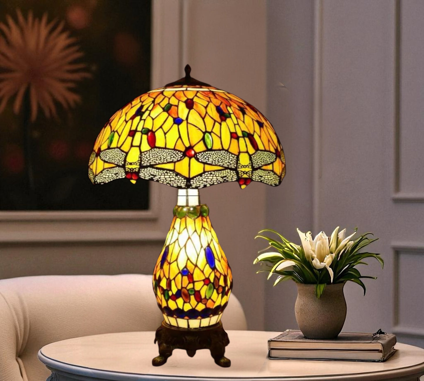 CDH 12" Tiffany Table Lamp with 30cm Shade (12076C)