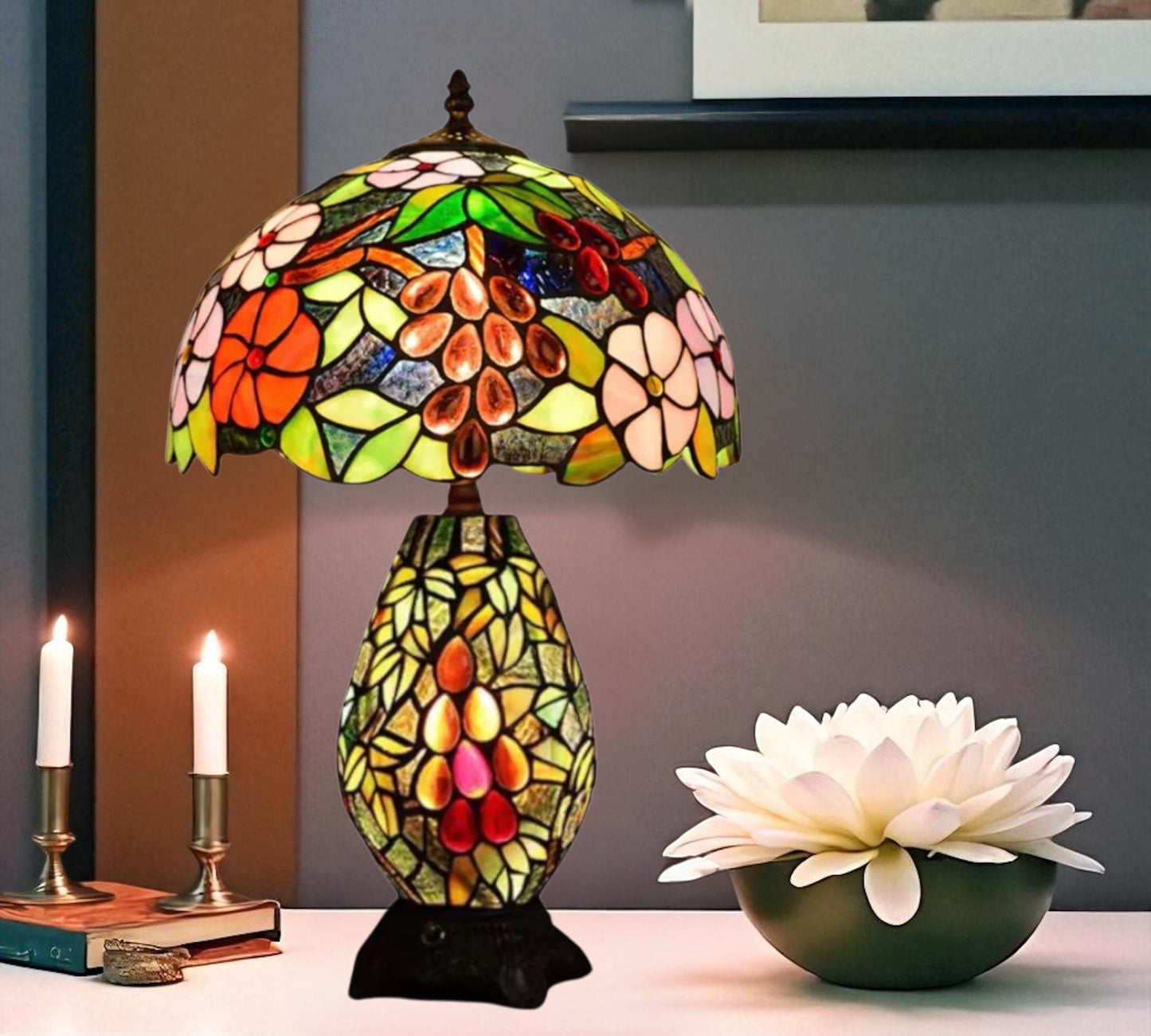 CDH 12" Tiffany Table Lamp (12059B)