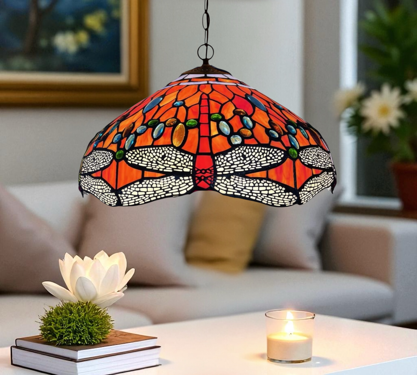 CDH 16" Tiffany Pendant Lamp 40cm shade (23001C)