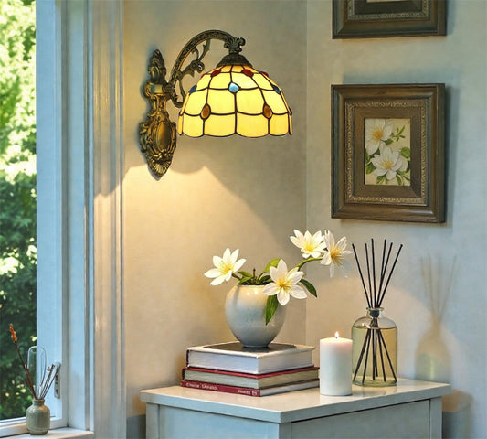 CDH Tiffany Wall Lights with 20cm Shade (12103W)