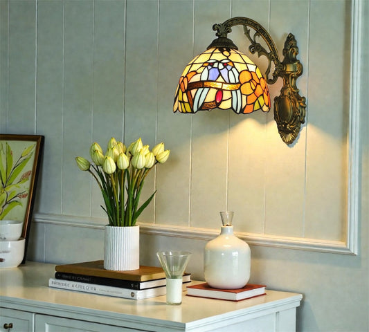 CDH Tiffany Wall Lights with 20cm Shade (12064Q)