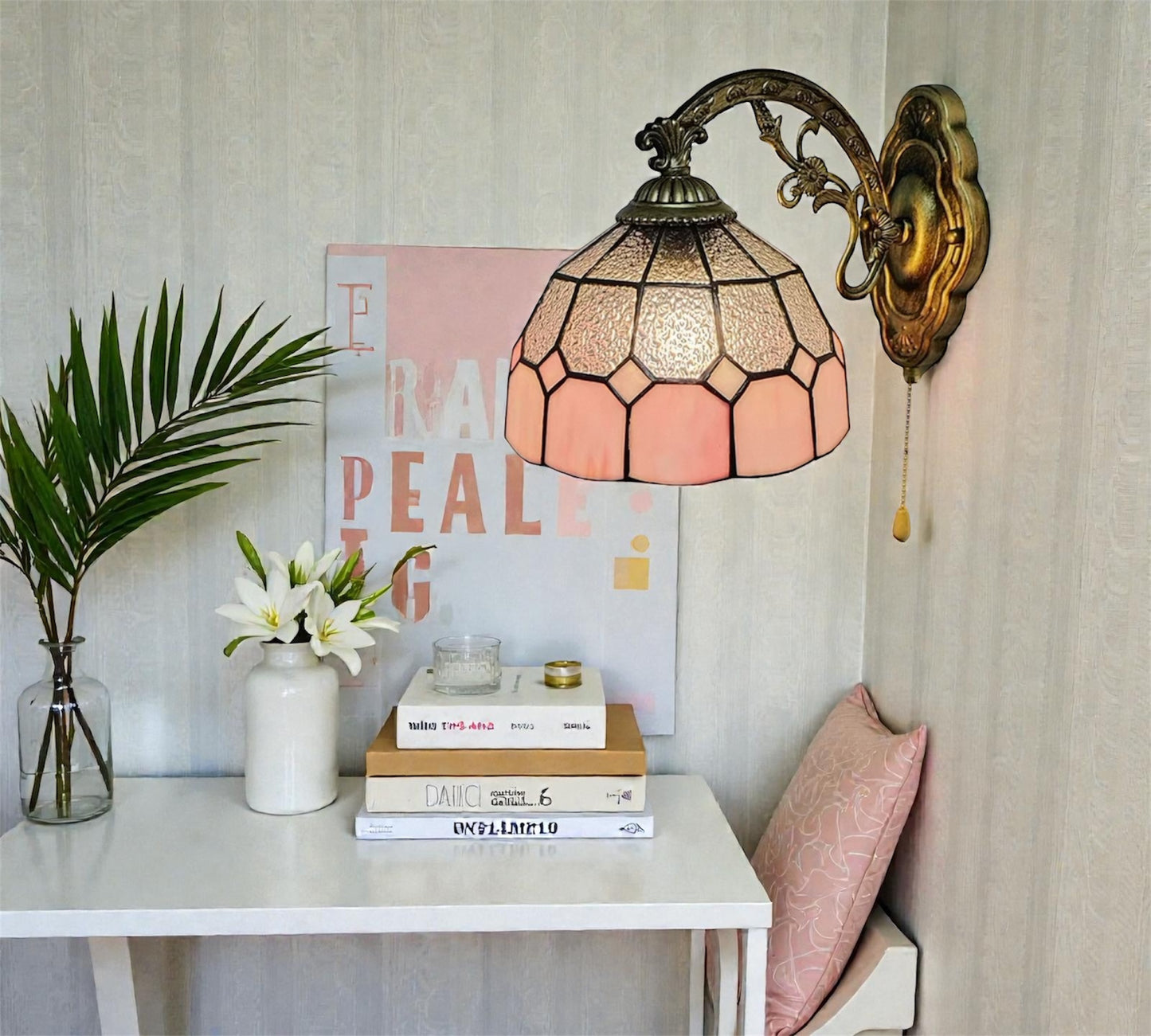 CDH Tiffany Wall Lights with 20cm Shade (26006PW)