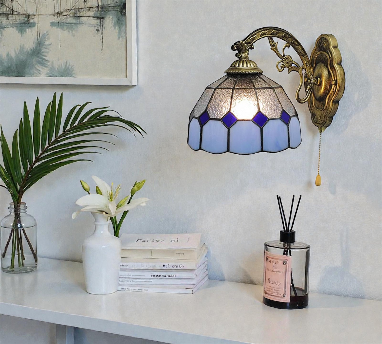 CDH Tiffany Wall Lights with 20cm Shade (26006BW)