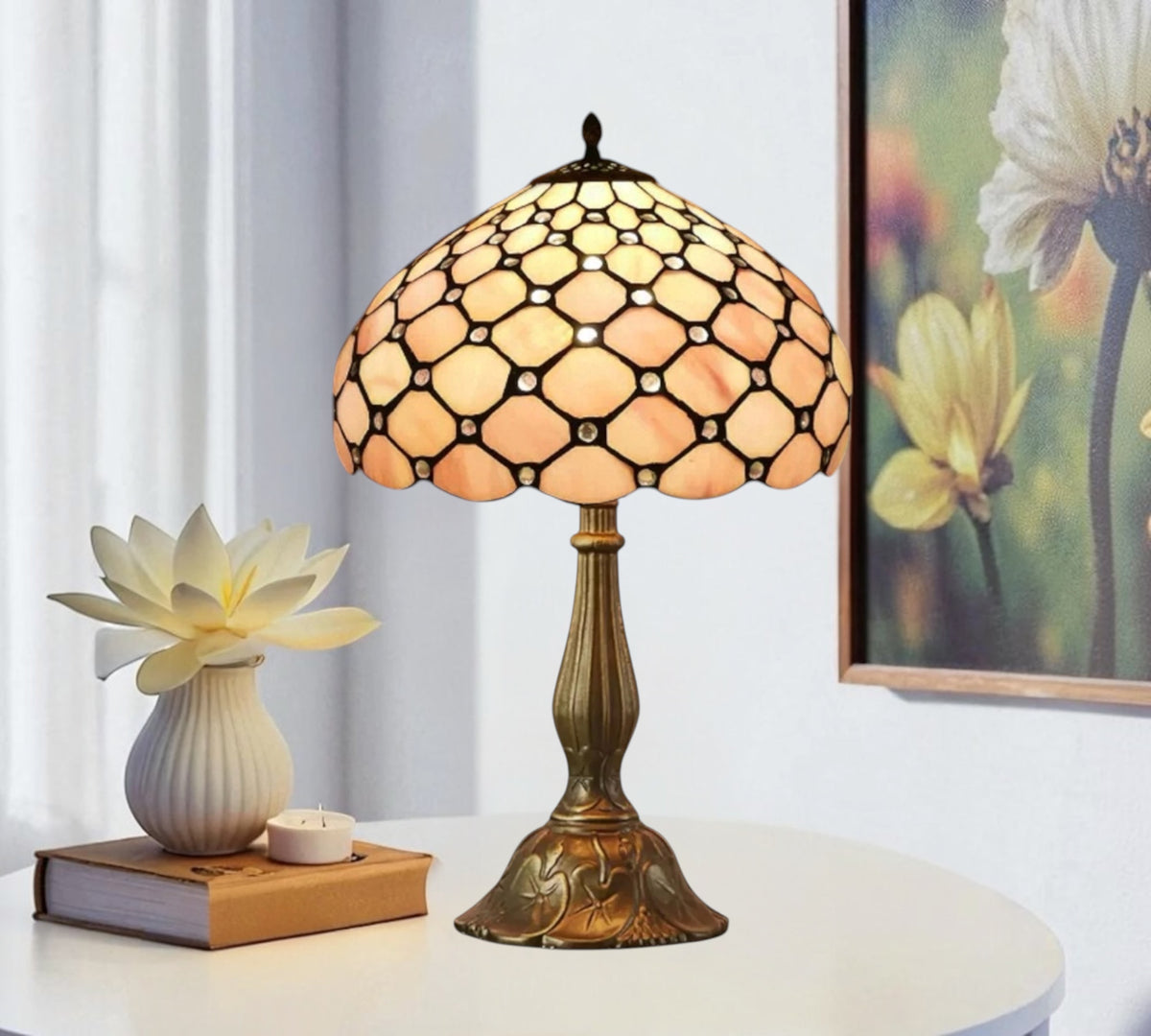 CDH 12" Tiffany Table Lamp (12021F)
