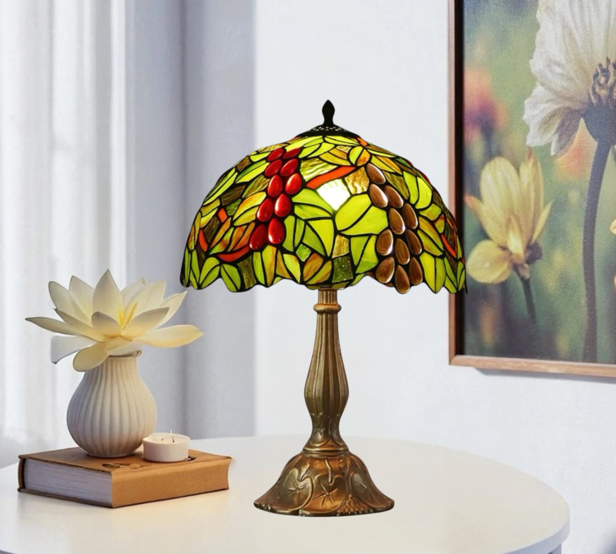 CDH 12" Tiffany Table Lamp (16059ASB)