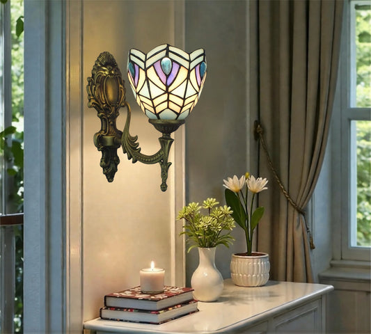 CDH Tiffany Wall Lights with 15cm Shade (15036WU)