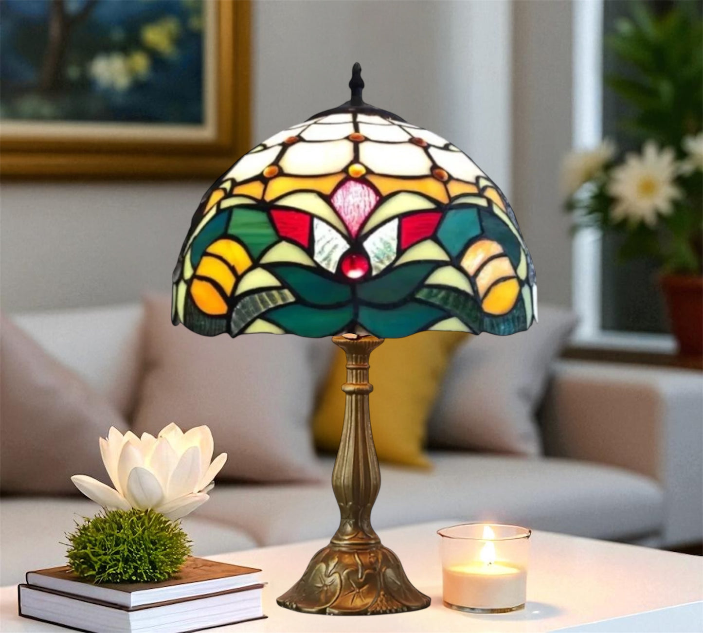 CDH 12" Tiffany Table Lamp (12718)