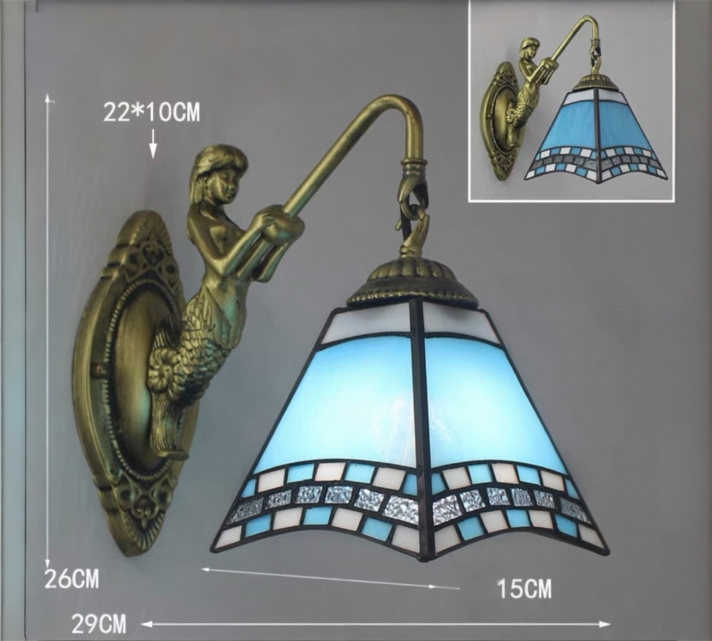 CDH Tiffany Wall Lights with 15cm Shade (26016RW2)