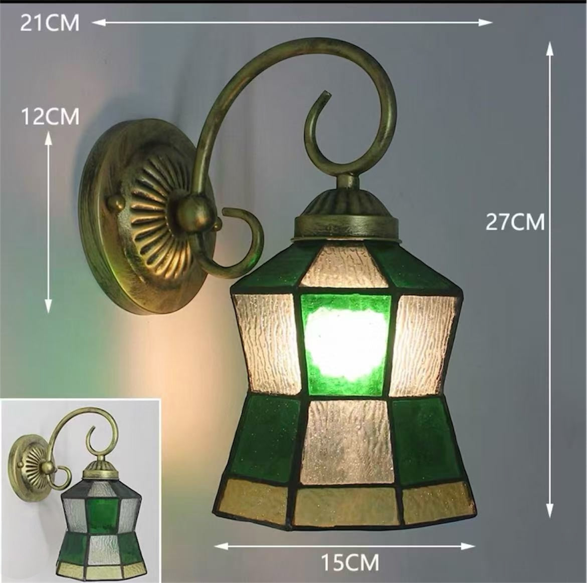CDH Tiffany Wall Lights with 15cm Shade (12733Q)