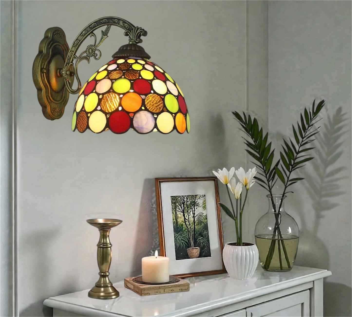 CDH Tiffany Wall Lights with 20cm Shade (26017WR)